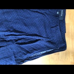 Navy Blue Patterned Aritzia Skater Skirt